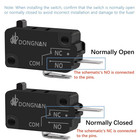 Kw3at-16 Microwave Oven Door Switch 16a 125 250v Door Interloc For Kw3a  Kw3a