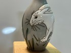 Meiji Era Cloisonne Vase Rabbit Pattern 4 9 Inch Tall Japanese Antique Pot