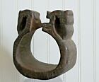 Antique Wood Horse Stirrup 19th Century Two-headed Eagle Hand Carved Colonial 
