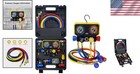 Ac R1234yf Gauge Set 4-way R134a Refrigerant Charging Kit For Car And Hvac