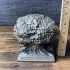 Vintage Banthrico Midwest Federal Tree Coin Bank Metal Promo Antique 1974