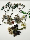 Vintage Glass Seed Bead Flower Lot Handmade Bouquet Corsage Antique French 