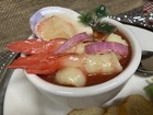 Realistic Fake Faux Food Charcuterie Display Shrimp Oyster Seafood Soup