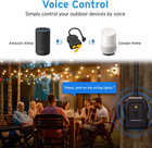 Outdoor Smart Plug  Home Wifi Outlet With 2 Sockets For Lights  Timer Function  