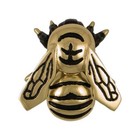 Michael Healy 4-in Polished Brass Bumble Bee Door Knocker