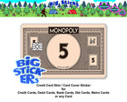 Monopoly Cash Credit Card Skin Cover Smart Sticker Decal