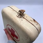 1972 Vintage Ussr Metal First Aid Kit Empty Soviet Medical Box Industrial Decor