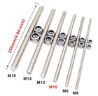 2 Pcs M10x250mm Fully Threaded Rod Stud Long Metric Screw 304 Stainless Steel