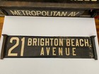 Ny Nyc Bus Roll Sign Brooklyn Brighton Beach Avenue Boardwalk Ocean Coney Island