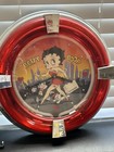 Betty Boop 2002 Red Chrome Neon Clock W  Bimbo   Pudgy By Danbury Mint-works       