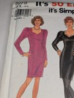 Vintage Simplicity 8075 Size A  6-16  Misses Dress Sewing Pattern Uncut