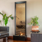 72  Tall Indoor outdoor Mirror Waterfall Floor Fountain  Led Lights   River Ston
