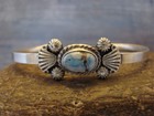 Small Native American Sterling Silver   Sonoran Turquoise Bracelet