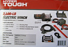 Hyper Tough 2500lb 12v Dc Electric Atv Winch 50ft  Steel  Rope  Mounting Bracket