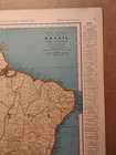 1940 Vintage Brazil Map Antique Old From Collier s World Atlas   Gazetteer