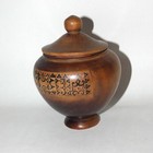 Vintage Polynesian Hand Carved Wooden Lidded Pot Tribal Marquesas 1960s-1970s