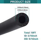 5 16 Inch Id Fuel Line Hose - 10ft Marine Grade Fuel Line With 10pcs Hose Clamps