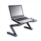 Folding Cooling Adjustable Laptop Stand Table Sofa Bed Table Tray Laptop Desk Us