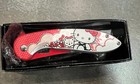 9 hello Kitty Red Metal Tactical Spring Assisted Open Survival Pocket Knife