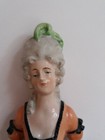 Vintage Fine Porcelain Half Doll Pin Cushion  German Signed 1525 Carl Schneider 