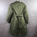 Us Military Coat Mens Medium Short Green Overcoat Wool Liner 50s Korean Trench