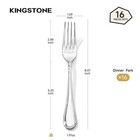 Kingstone 16 Piece Teardrop Dinner Forks Set8 07 Inch 18 10 Stainless Steel