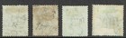 1885 Ceylon Stamps Used  5 Cent Opt  On 32 36 48 64 Cents  P14  Sg 155-158  Fine