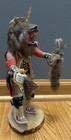 Vintage Native American Navajo Grey Wolf Kachina Doll 11 5  Signed