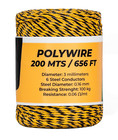656 Ft Strong Electric Fence Polywire 6 Stainless Steelstrands-uv rust Resistant