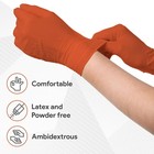 Wecare 8 Mil Nitrile Gloves - Heavy Duty Mechanic Gloves  With Medium  Orange 