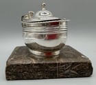 English Georgian Sterling Silver Mustard Pot With Glass Liner  London 1812