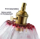New Retro Pendant Smoked Glass Flower Floral Ceiling Hanging Lamp Light Fixture