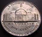 1943-d Jefferson  war  Nickel   35  Silver Beauty