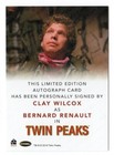 2019 Twin Peaks Archives Classic Autograph Clay Wilcox As Bernard Renault