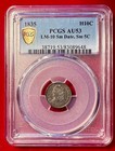 1835 H10c Capped Bust Half Dime Pcgs Au53  Lm-10 Small Date  Small 5c