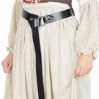 Medieval Halloween Leather Belt Viking Renaissance Double O 74 8 Inch  Black