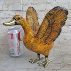 Signed Moigniez Marsh Duck Bronze Statue Sculpture Marble Base Figurine Art Deco