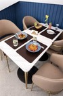 Faux Leather Placemats Set Of 8 Dark Brown Heat Resistant Table Mats