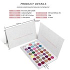 40-color Ultra Shimmer Glitter Eyeshadow Palette  Professional  Chunky   Fine