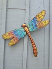 Large Dragonfly 24  Tall X 16 Metal Wall Sculpture Statues Art Outdoor Garden