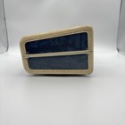 Vintage Samsonite Shwayder Bros Train Case Blue Vanity Luggage Brass Trim