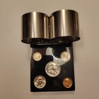 Lucite Paperweight Letterholder Us American Silver Coins