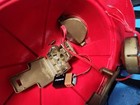 1960 s Texaco Gasoline Red Fire Chief Helmet Hat Eagle Park Plastics Damaged