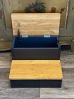Pier 1 Wood Bed Steps Library Stairs Ladder Stool Lift Top Storage 15x14x10