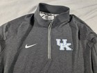Kentucky Wildcats Uk Nike Dri-fit Dark Gray 1 4 Zip L s Mens Large Pullover Ncaa