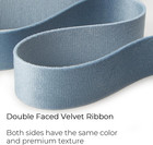 Light Dusty Blue Velvet Ribbon  3 8 Inch X 10 Yards  Double Faced For Decor