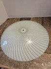 Vintage Mcm White Frosted Glass Ceiling Light Cover Shade W Textured Glass 14 75