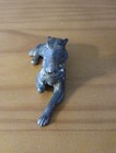 Vintage Bronze Afghan Hound Greyhound Dog  Made In Japan Laying  Figurine
