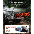 Uimoso 3000 Lbs Electric Winch For Atv utv With 12v Steel Cable And Wired Remote