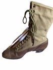 Antique Woman   s Lace Up Boots Victorian Era 1880-1900 La Crosse B   S Mfg Co Usa
